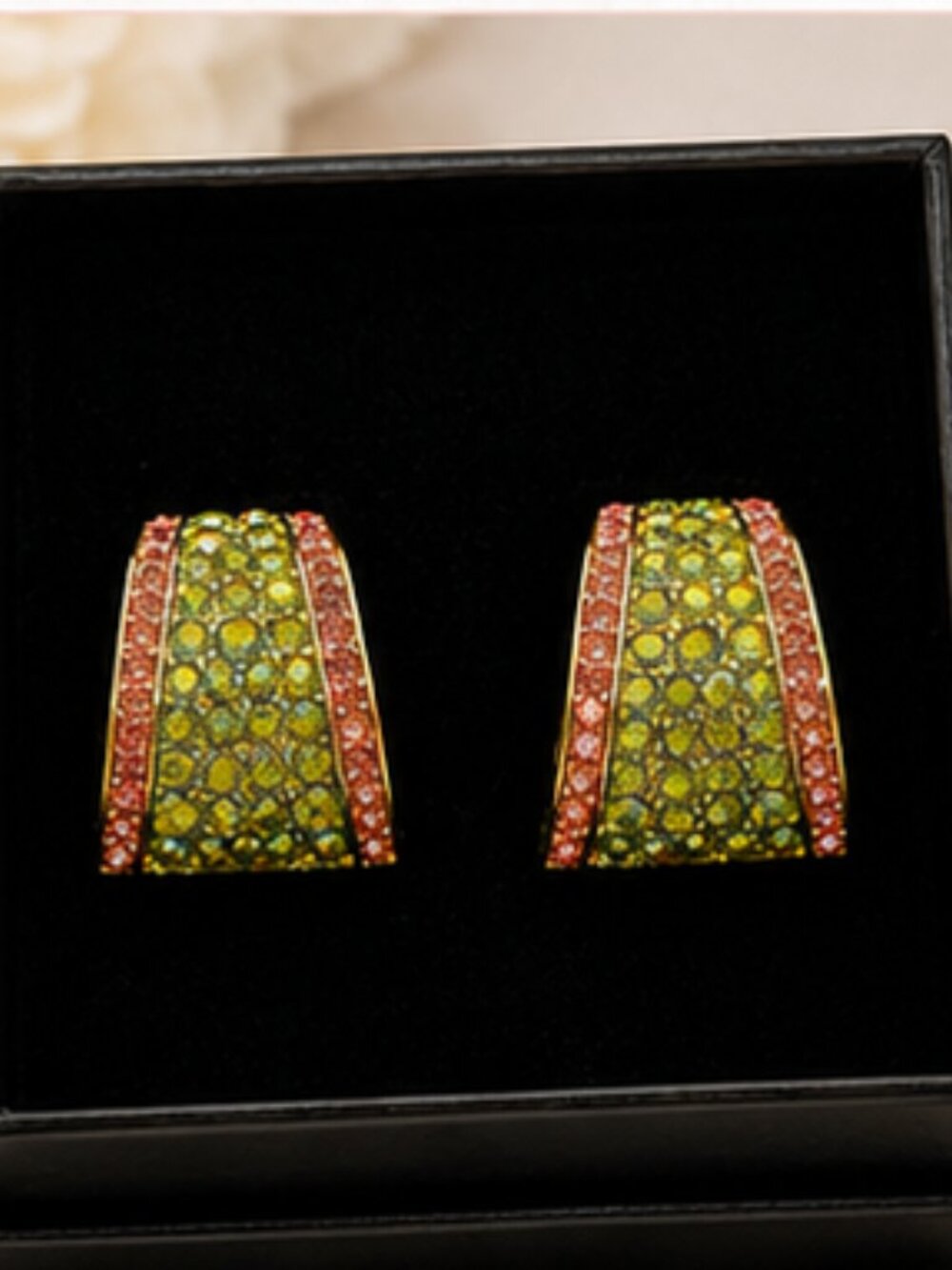 Heidi Daus "Say It With Style" Crystal Half Hoop Earrings | Swarovski Crystals - Picture 5 of 7